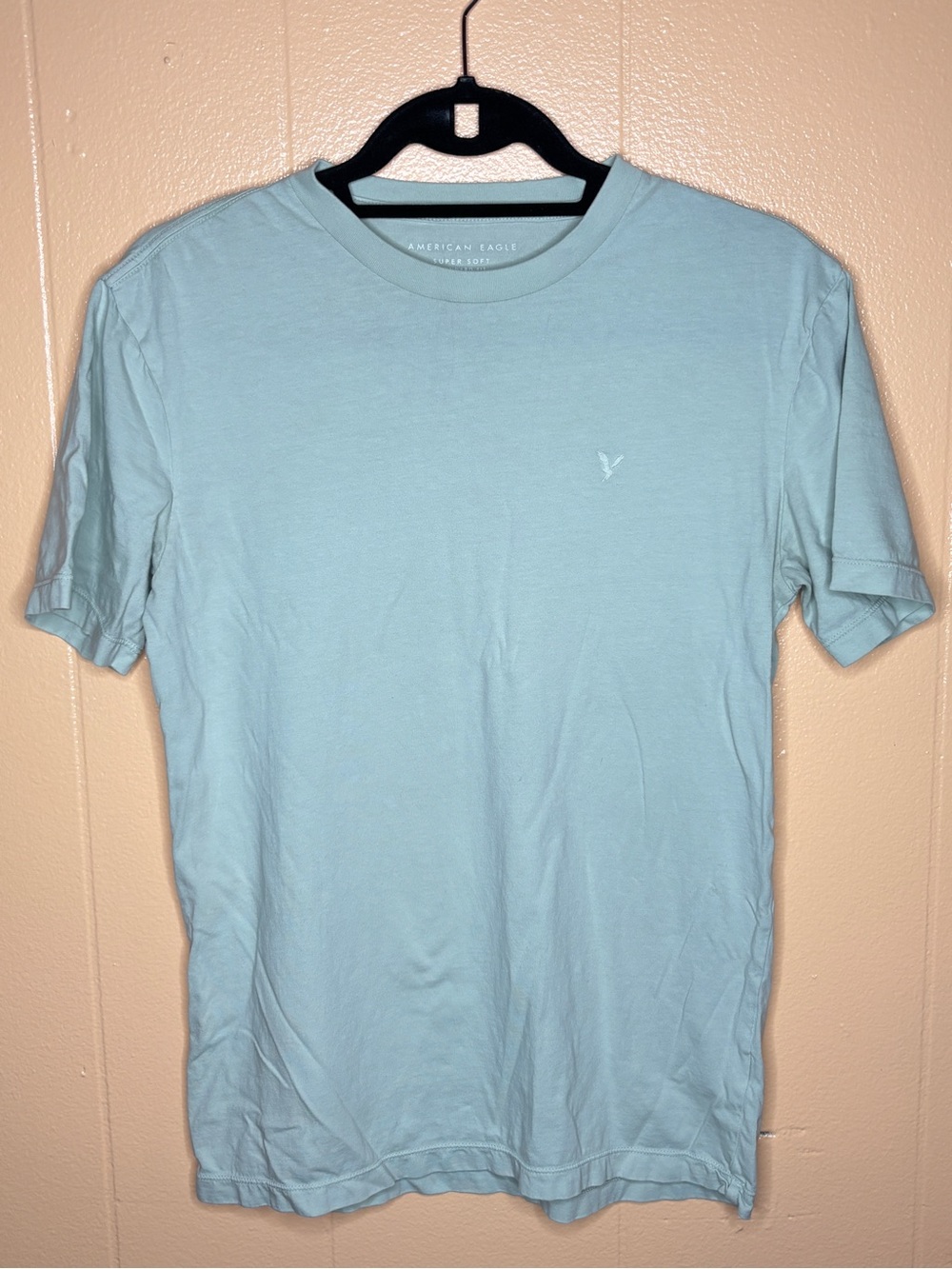 American Eagle Outfitters Men’s Pale Blue Crew Neck Tee